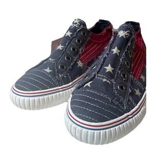 Blowfish Women'sMalibu American Flag Slip On Shoes Distressed‎ Patriotic 7.5 NEW